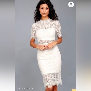 NWT lulus white lace dress